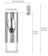 Coffee Grinder - Adhoc Mrs Bean Silver (18cm)