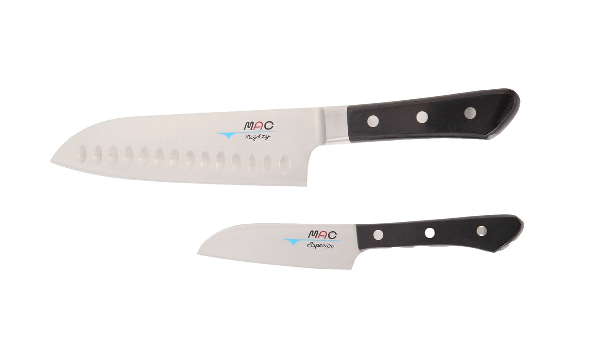 2 Piece Santoku Knife Set - MAC Professional / Superior Series (10cm/17cm)