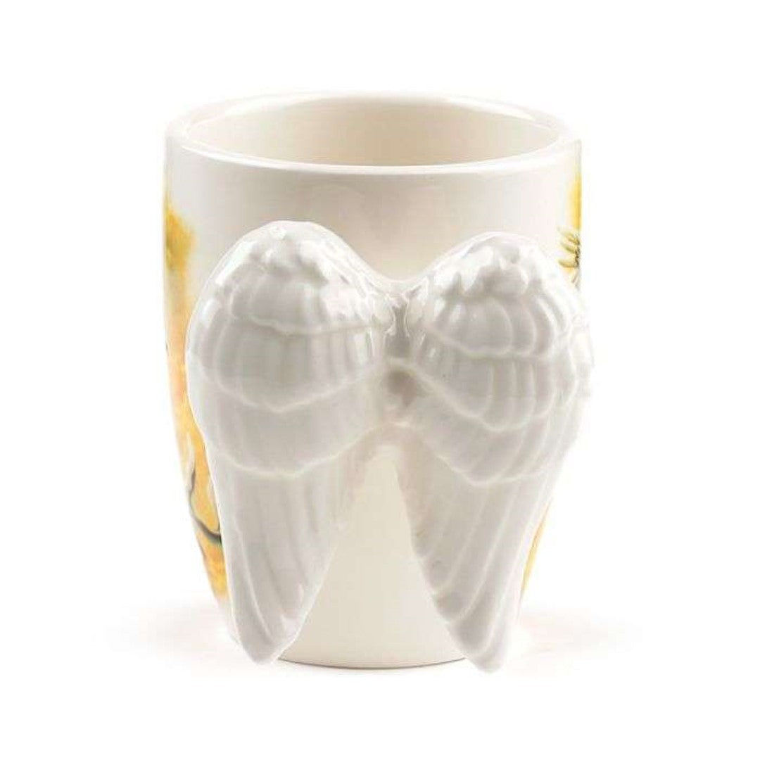Ceramic Mug - Angel Wings Shaped Handle with Decal (350ml)