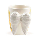 Ceramic Mug - Angel Wings Shaped Handle with Decal (350ml)