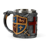 Tankard - Decorative Coat of Arms Gold & Silver (17cm)