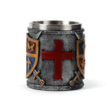 Tankard - Decorative Coat of Arms Gold & Silver (17cm)