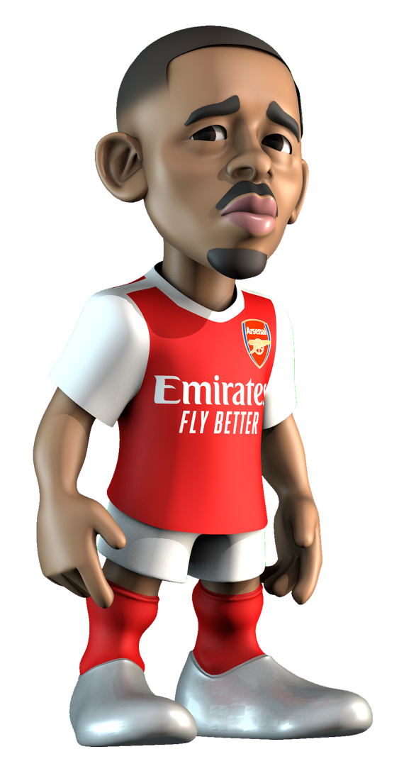 Collectible MINIX figurine of Gabriel Jesus, showcasing intricate details and his signature pose for football enthusiasts.