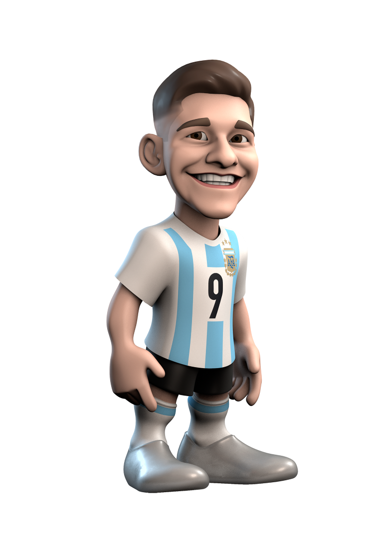 MINIX Julian Alvarez collectible figurine, intricately designed to capture the dynamic spirit of the rising football star.