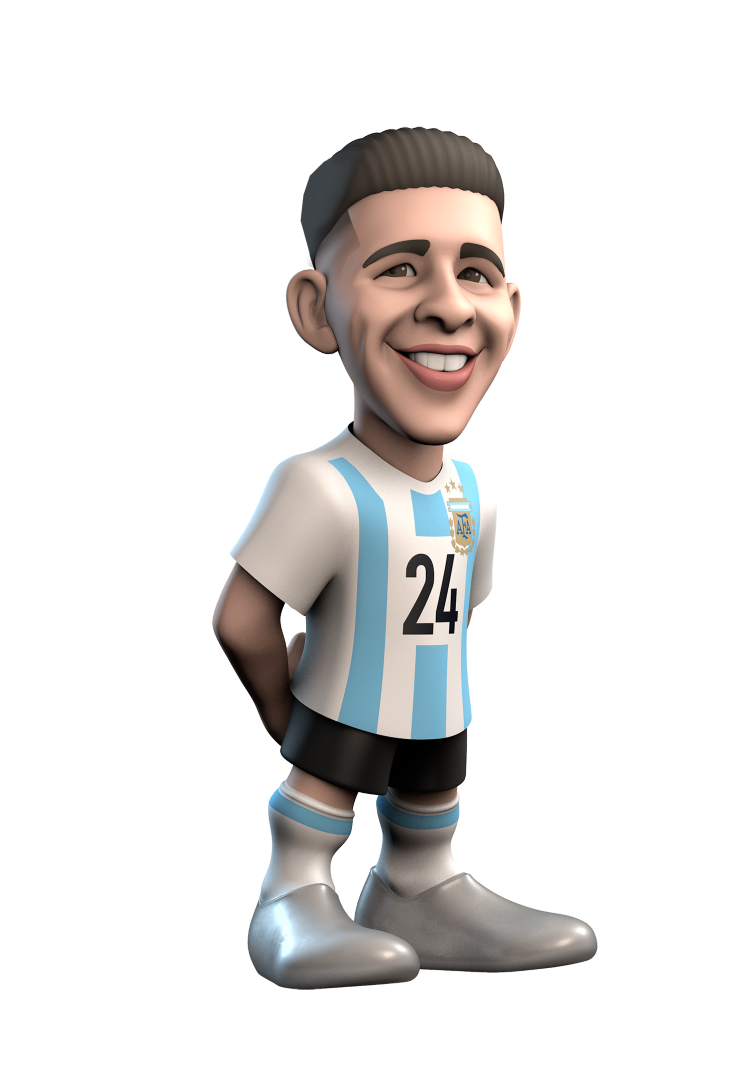 Collectible MINIX Enzo Fernandez figurine showcasing intricate details and capturing the essence of the rising soccer star.