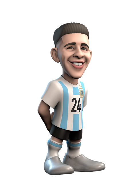 Collectible MINIX Enzo Fernandez figurine showcasing intricate details and capturing the essence of the rising soccer star.