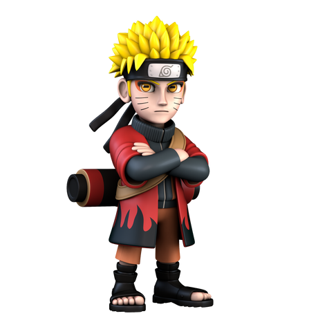 MINIX Naruto collectible figurine featuring vibrant colors and a flowing cape, capturing Naruto Uzumaki's adventurous spirit.