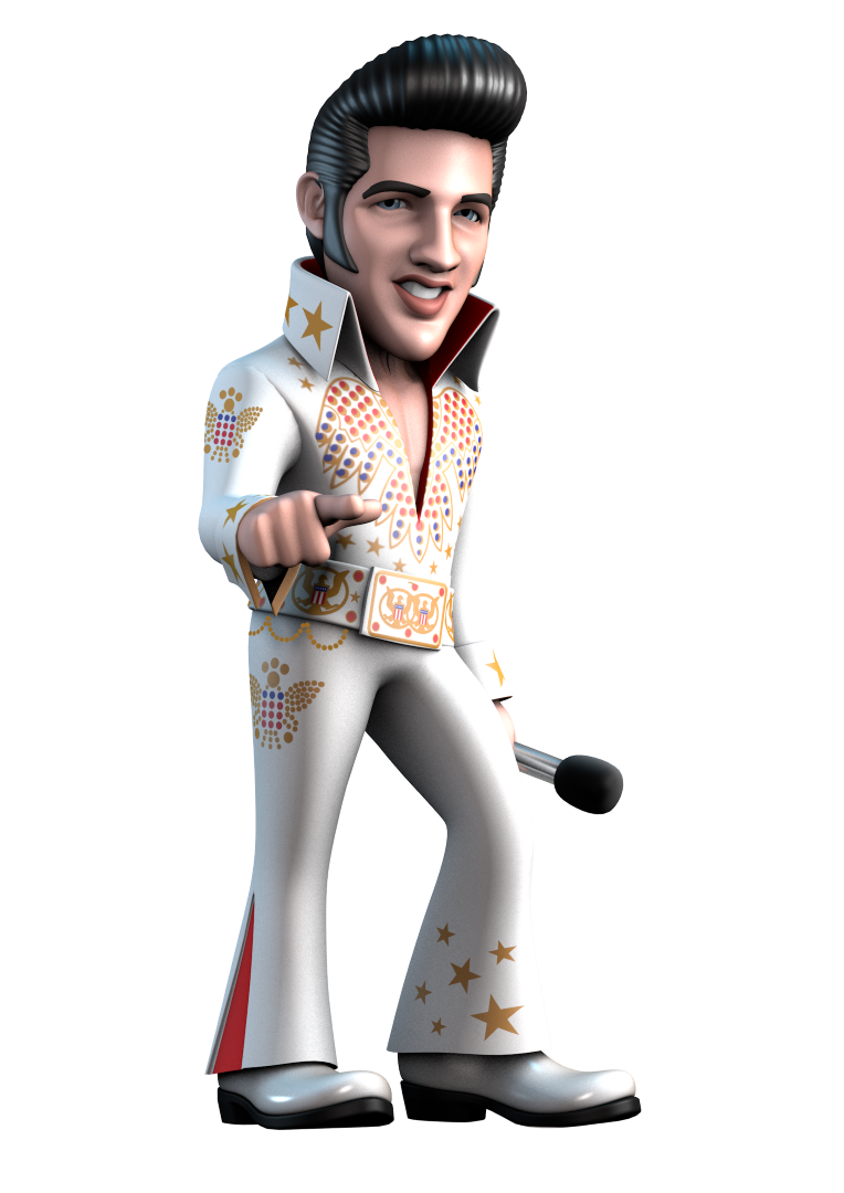 MINIX Elvis collectible figurine showcasing intricate details, perfect for music fans and collectors.