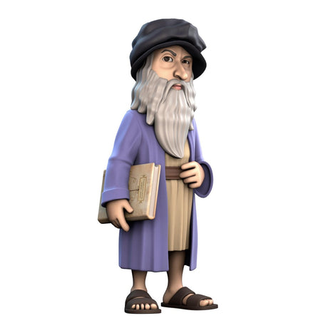 MINIX Leonardo Da Vinci collectible figurine, detailed craftsmanship capturing the essence of the Renaissance genius.