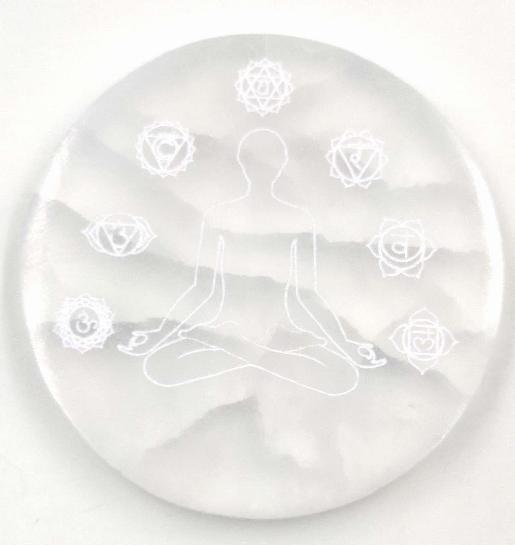 Selenite Disc - Meditation (Set of 2)