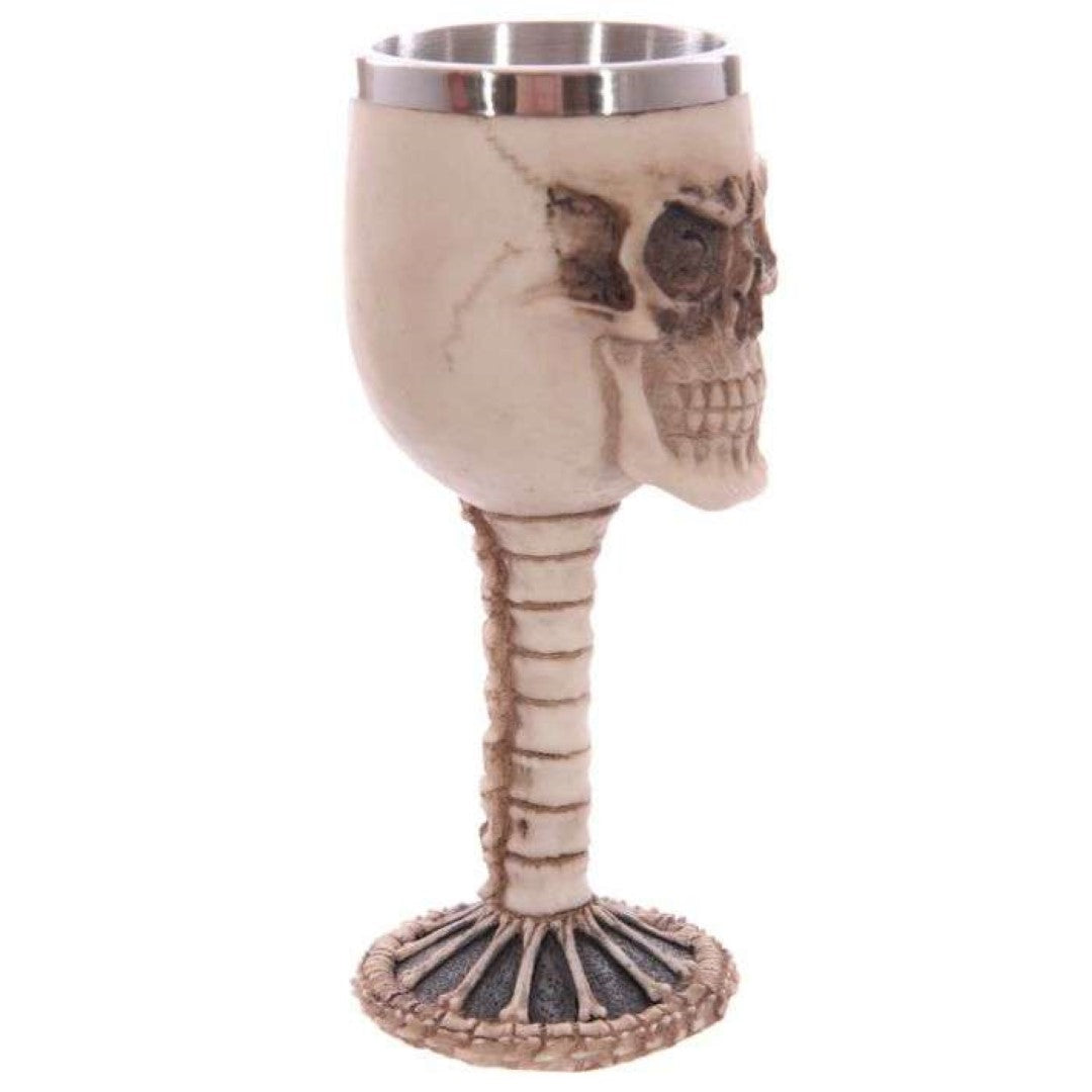 Goblet - Decorative Skull & Spine (18cm)