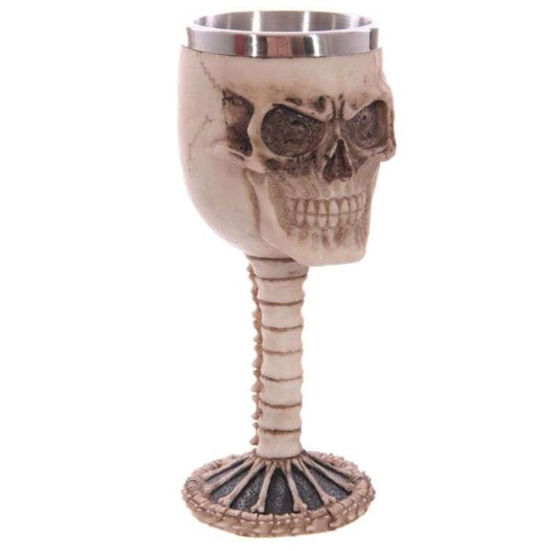 Goblet - Decorative Skull & Spine (18cm)