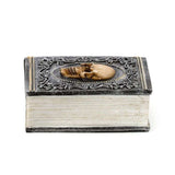 Trinket Box - Skull Embellished Book Shaped (11cm)