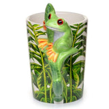 Ceramic Mug - Tree Frog with Foliage Decal Shaped Handle (400ml)