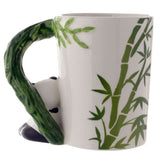 Ceramic Mug - Panda with Bamboo Decal Shaped Handle (400ml)
