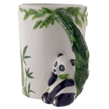 Ceramic Mug - Panda with Bamboo Decal Shaped Handle (400ml)