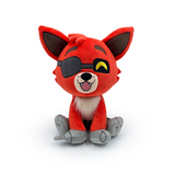 9-inch Youtooz FOXY SIT PLUSH with vibrant orange color, pointed ears, eyepatch, and soft, cuddly material.