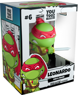 Youtooz Leonardo collectible figurine, 4.1 inches tall, in dynamic pose with katanas, captures TMNT essence beautifully.