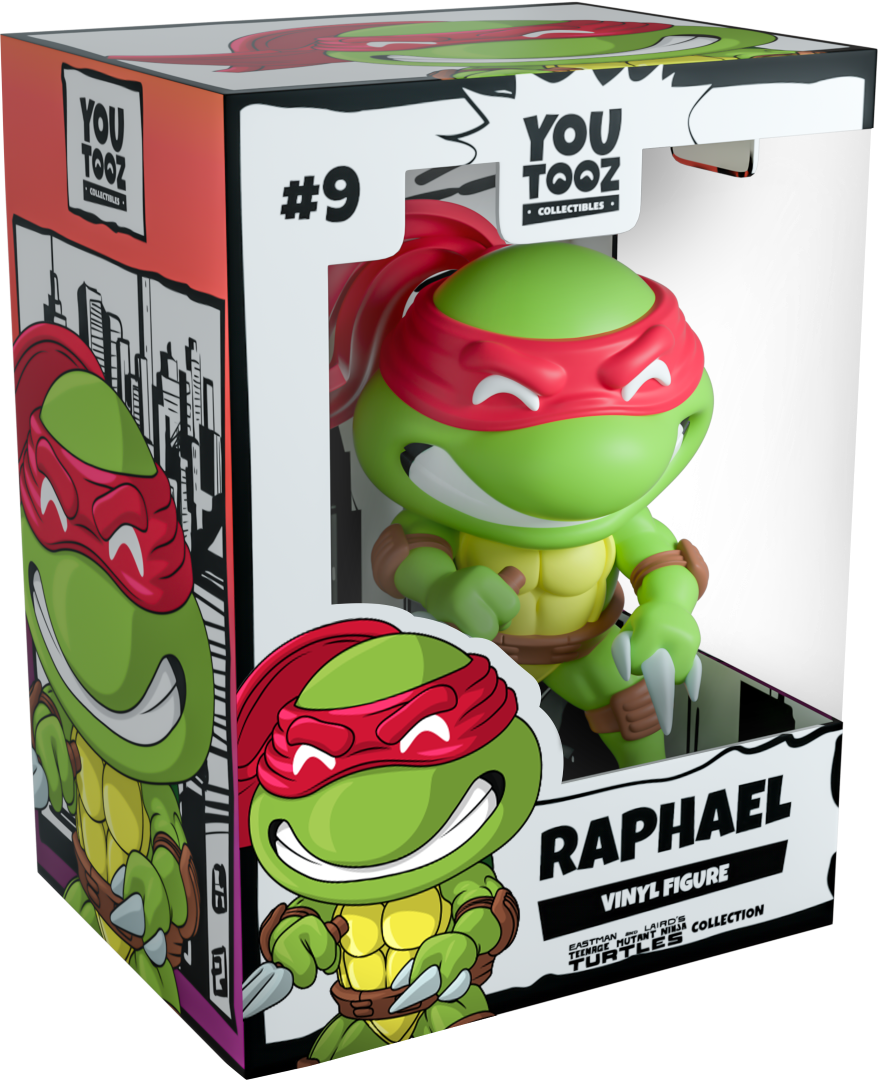 Youtooz Raphael Classic Vinyl Figurine, 4.2 inches tall, features iconic red mask and twin Sai in dynamic pose.