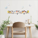 ACM Wall Art - Printed Kiwiana Birds on branch and Butterflies Set