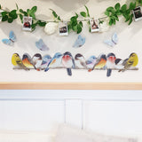 ACM Wall Art - Printed Kiwiana Birds on branch and Butterflies Set