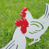 Garden Stakes Set - Chicken Family Freestanding Art