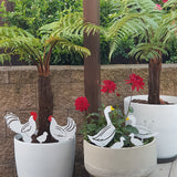 Garden Stakes Set - Chicken Family Freestanding Art