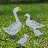 Garden Stakes Set - Duck Family Freestanding Art