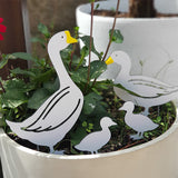 Garden Stakes Set - Duck Family Freestanding Art