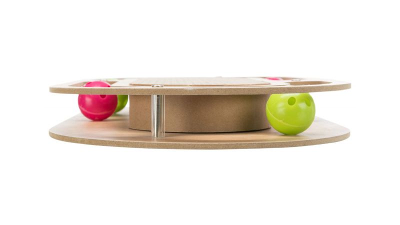 Cat Scratcher - Wooden Oval with Ball Track (46cm)