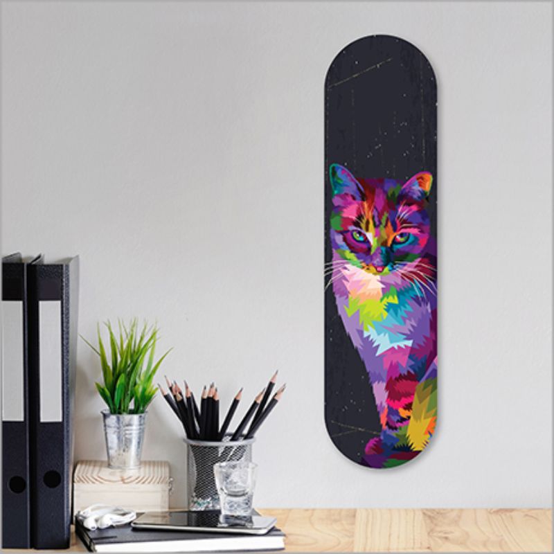 ACM Printed Skateboard Art - Cat Printed Circle (50cm)