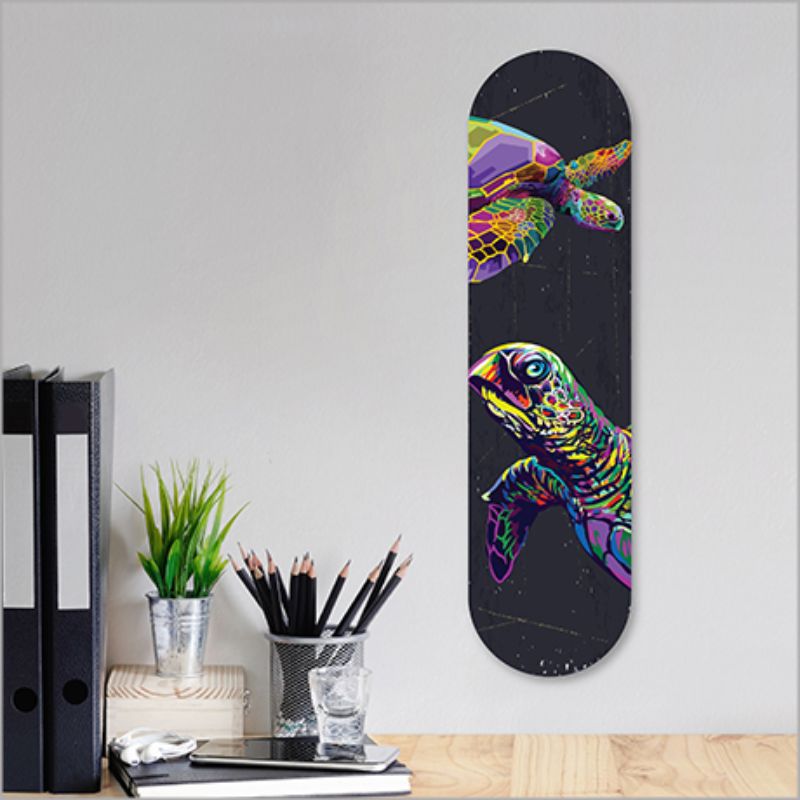 ACM Printed Skateboard Art - Turtles Printed Circle (50cm)