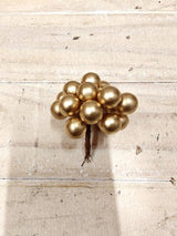 Artificial Berry Bunch x 20 - Gold (4")