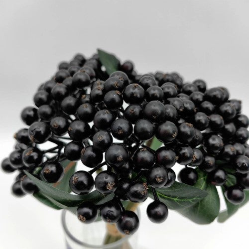 Artificial Berry Bunch X 5 (Black)