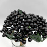 Artificial Berry Bunch X 5 (Black)