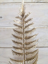 Artificial Single Fern Spray (Gold)