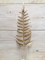 Artificial Single Fern Spray (Gold)
