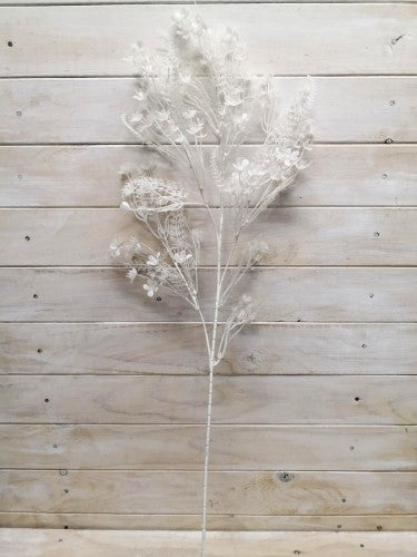 Artificial Mixed Foliage Spray (White)