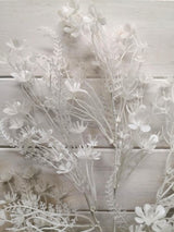 Artificial Mixed Foliage Spray (White)