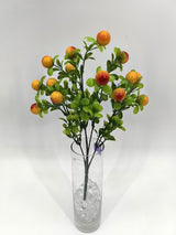 Artificial Buxux Bush w/Berries (Orange)