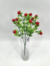 Artificial Buxux Bush w/Berries (Red)