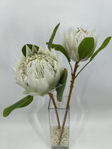 Artificial Large King Protea (White)