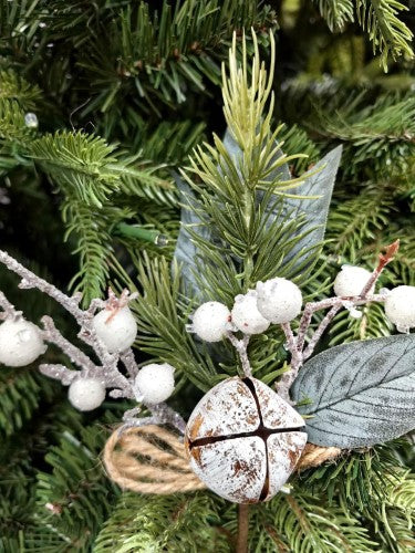 Artificial Antique Pick with Bell & White Berries
