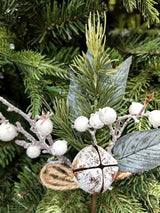 Artificial Antique Pick with Bell & White Berries