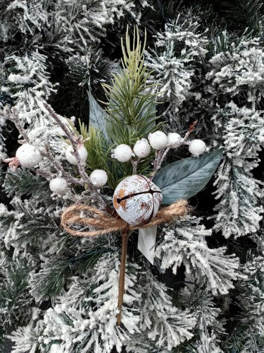Artificial Antique Pick with Bell & White Berries
