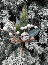 Artificial Antique Pick with Bell & White Berries