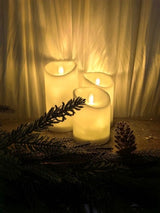 Flameless Candle - Remote Control (Set of 3) 7.5 12.5 15cm)