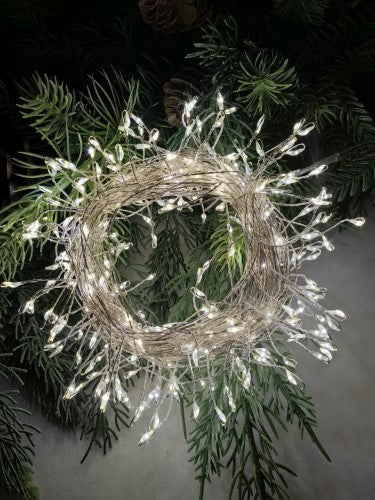 Firecracker Silver String with 100 Warm Lights (3M)