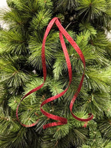 Tree Ornament - Glitter Curly Twig Spray X 3 (Red)