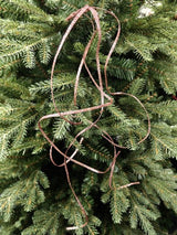 Tree Ornament - Glitter Thin Curly Twig Spray X 5 (Rose Gold)